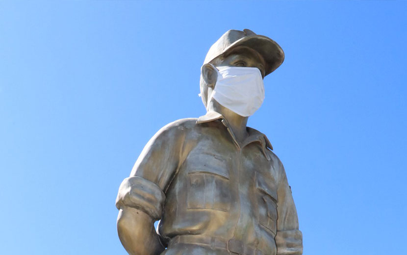 Os monumentos históricos de Bonito-MS também estão de máscara